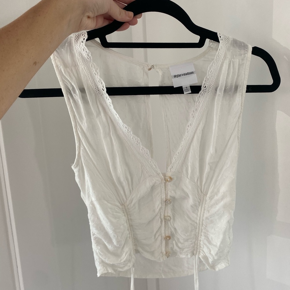 Boho white top